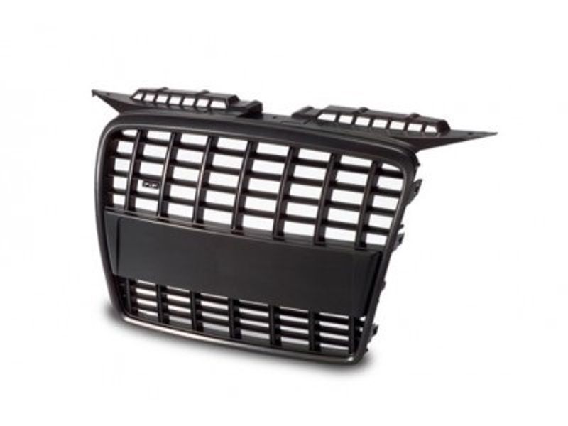 Audi A3 8P Frontgrill Emblemfri Sort 05-08