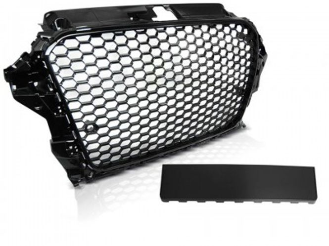 Hovedbilde Audi A3 8V Frontgrill RS-Look Honeycomb Krom / ...