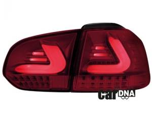 Hovedbilde VW Golf 6 Baglygter carDNA LED Bar Rød/Mørk