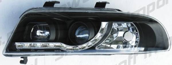 Audi A4 99-01 R8 Style LED Headlights Black V1