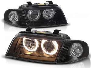 Hovedbilde Audi A4 B5 Forlygter Angeleyes DEPO Sort 94-98