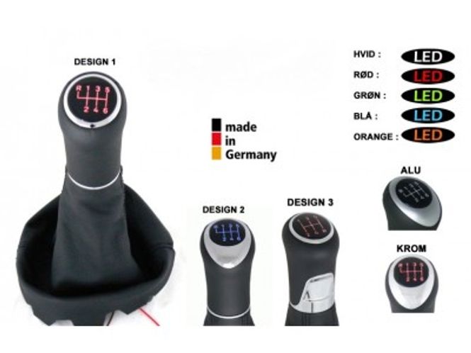 Hovedbilde Audi 80 B4 komplet gearknop ogmanchet med lys