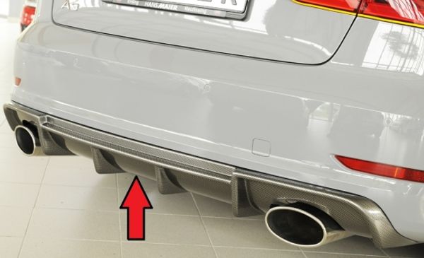Rieger rear skirt ins ert carbon look 00099369