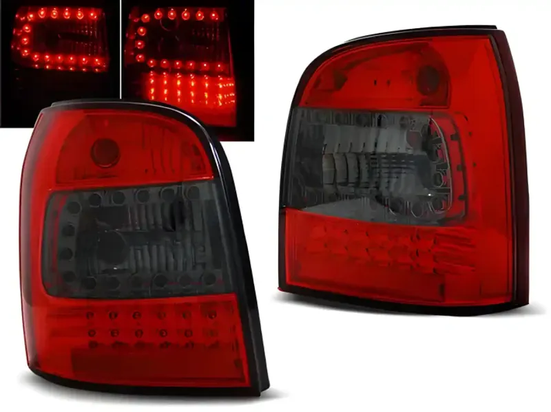 Audi A4 B5 Baglygter LED 94-01 Rød / Mørk - Avant
